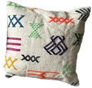 Marokkaans kussen - wit Amazigh - 45 x 45 cm