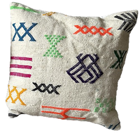Marokkaans kussen - wit Amazigh - 45 x 45 cm