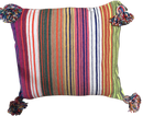 Marokkaans Moira Gestreepte Pompon Kussen - multi-colour - 50 x 50 cm