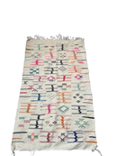 Marokkaans Boujaad Kelim vloerkleed met bold Berber tekens - 160 x 92 cm