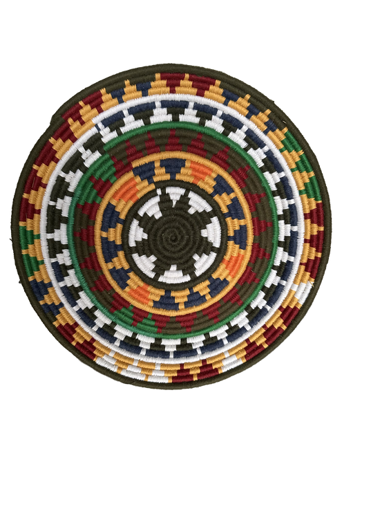 Berber schaal - groen mix + ster - Ø 36 cm