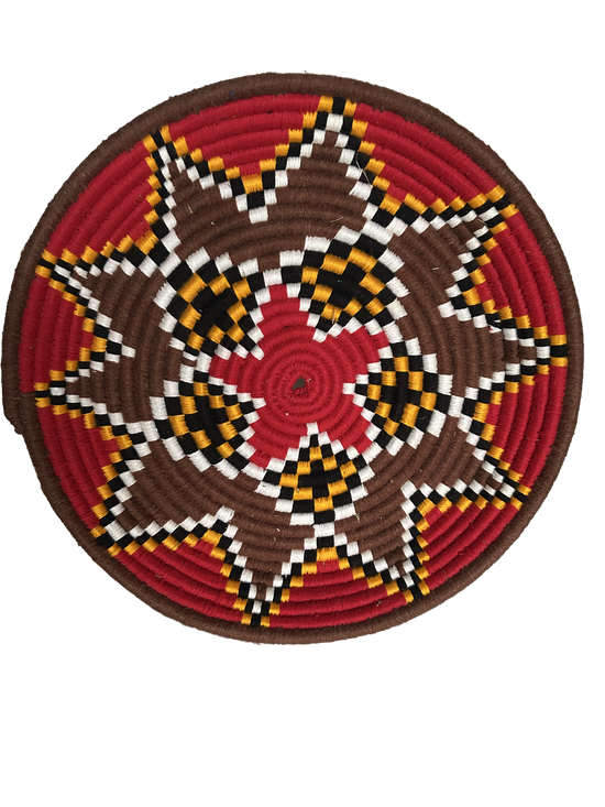 Berber schaal - rood mix + ster - Ø 36 cm
