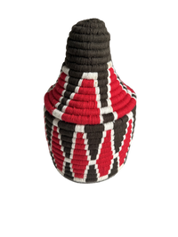 Berber mand S - multi triangel - rood/wit/bruin