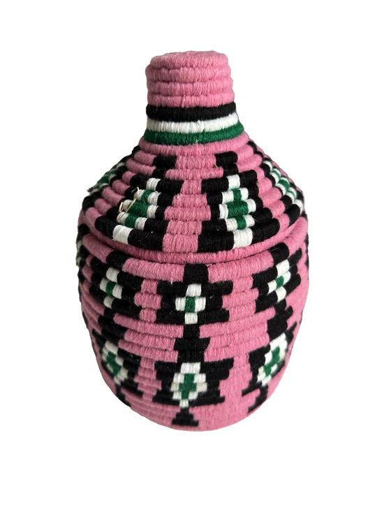 Berber mand S - multi ster - roze/wit/groen/zwart