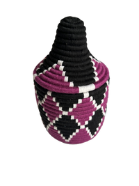 Berber mand S - multi triangel - zwart/wit/paars