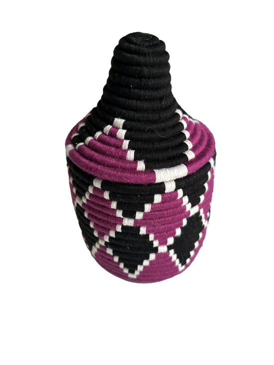 Berber mand S - multi triangel - zwart/wit/paars