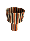 Raffia tafellamp - multicolor - hoogte 26 cm