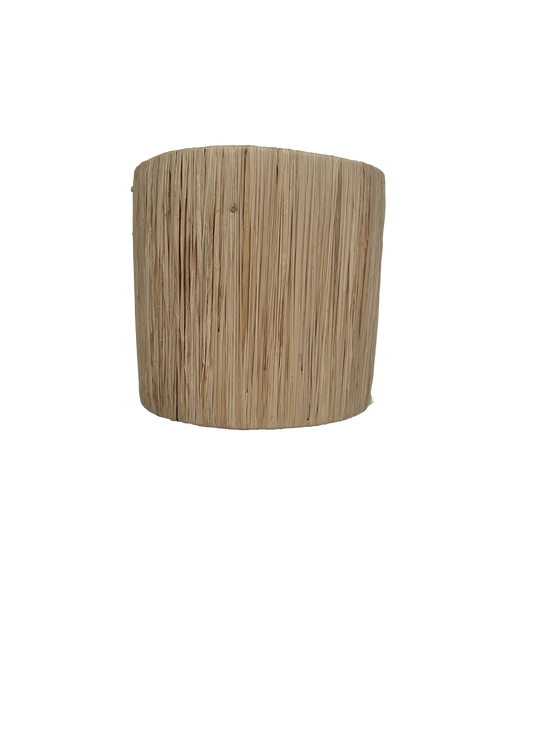 Raffia wandlamp - naturel - hoogte 21 cm