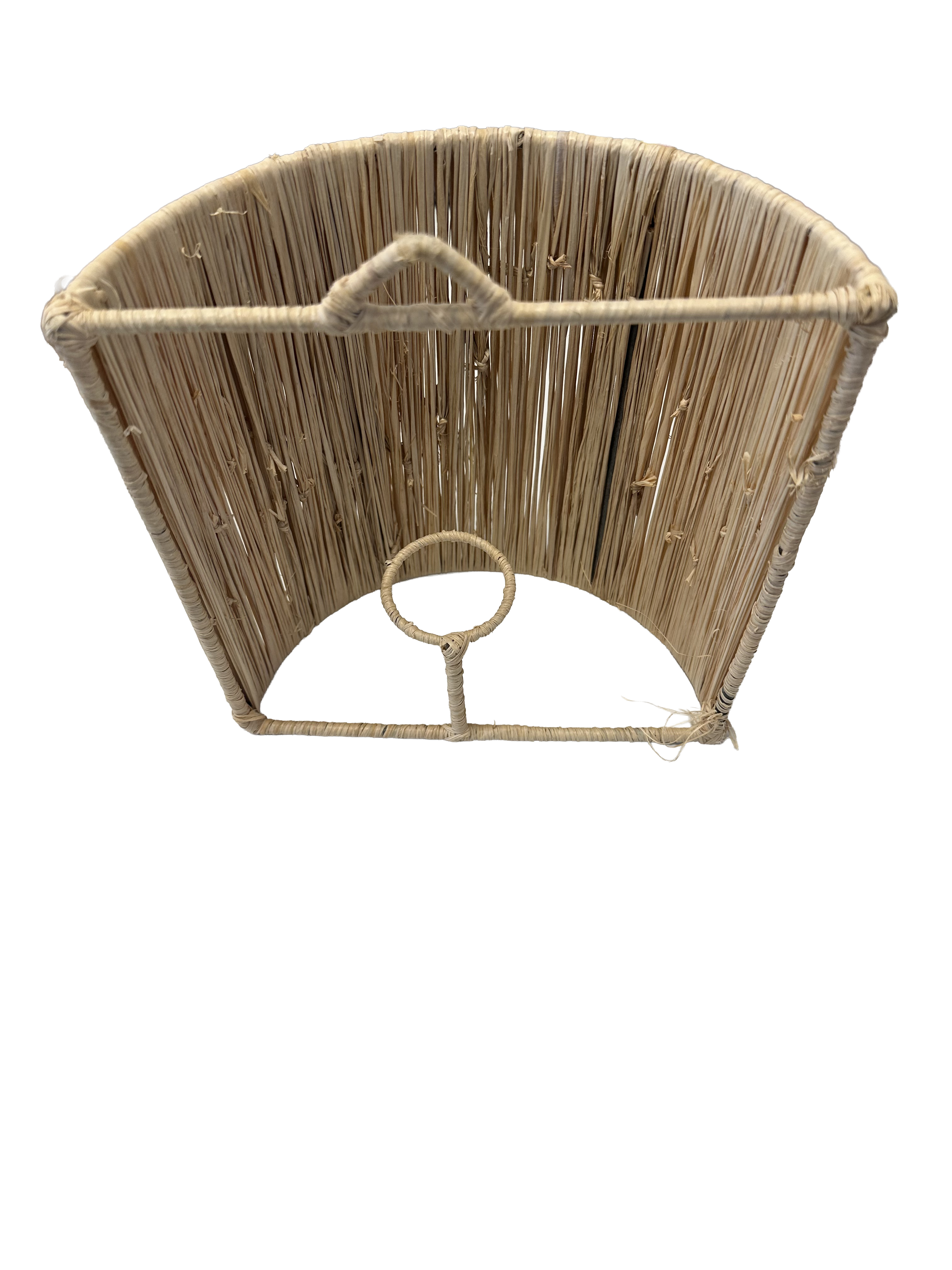 Raffia wandlamp - naturel - hoogte 20 cm