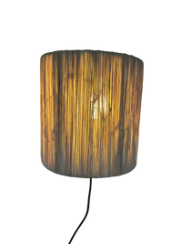 Raffia wandlamp - naturel - hoogte 20 cm
