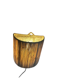 Raffia wandlamp - naturel - hoogte 20 cm