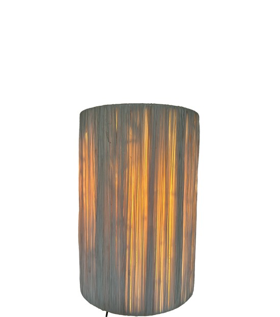 Raffia wandlamp - naturel - hoogte 32 cm