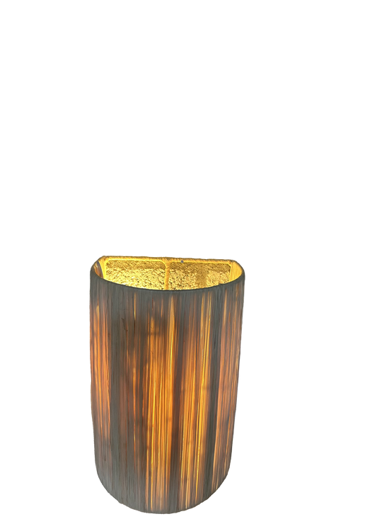 Raffia wandlamp - naturel - hoogte 32 cm