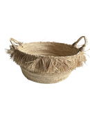 Raffia mand franjes - naturel