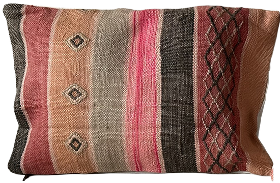Marokkaans kussen - 60 x 40 cm - kleurrijke tribal patronen