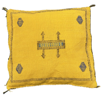Marokkaans Sabra kussen - oker geel - 45 x 45 cm