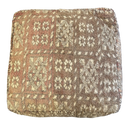 Marokkaanse Boujaad / kelim poef - beige tinten