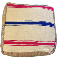 Marokkaanse Boujaad / kelim poef - multi-color