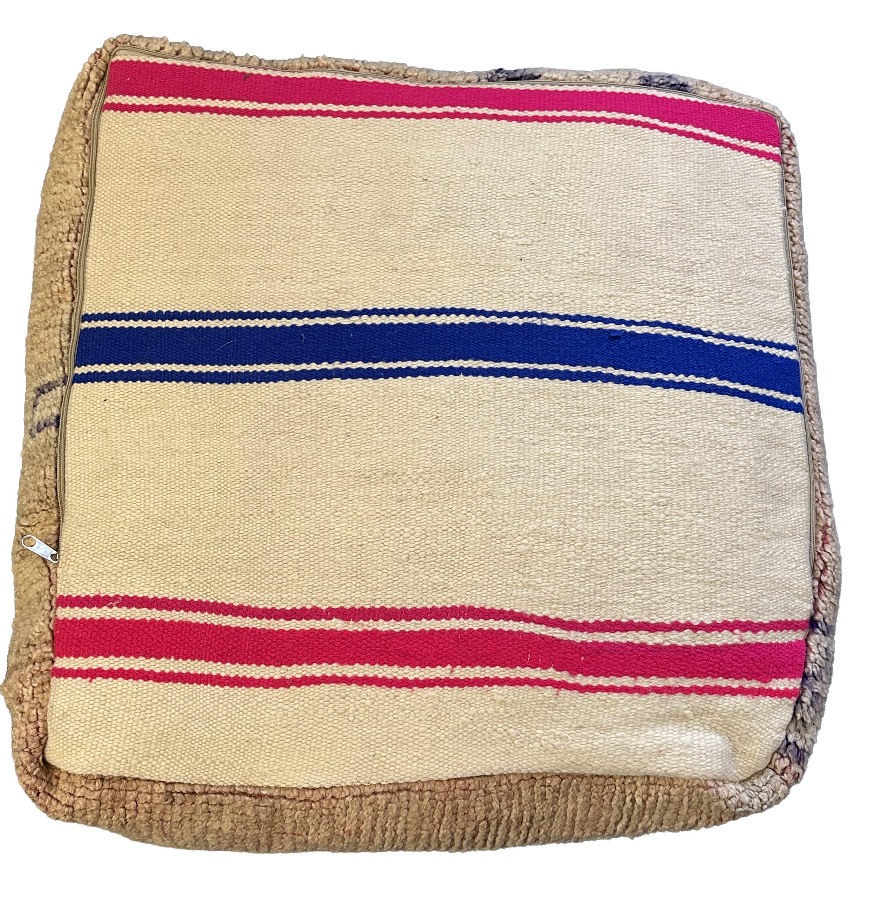 Marokkaanse Boujaad / kelim poef - multi-color