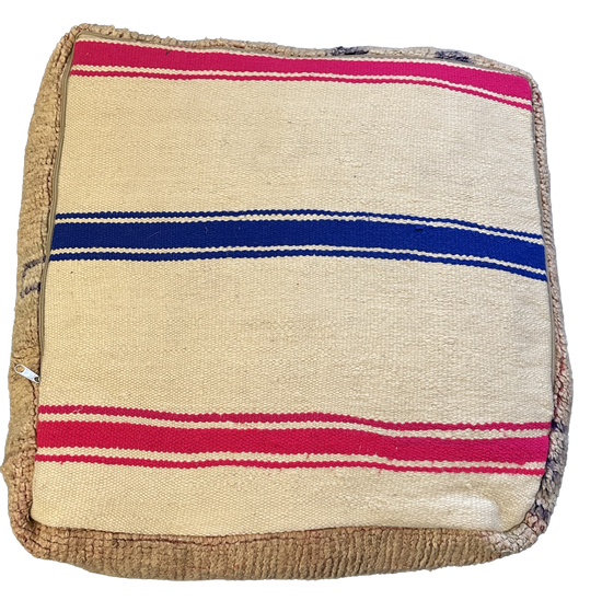 Marokkaanse Boujaad / kelim poef - multi-color