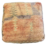 Marokkaanse Boujaad / kelim poef - multi-color