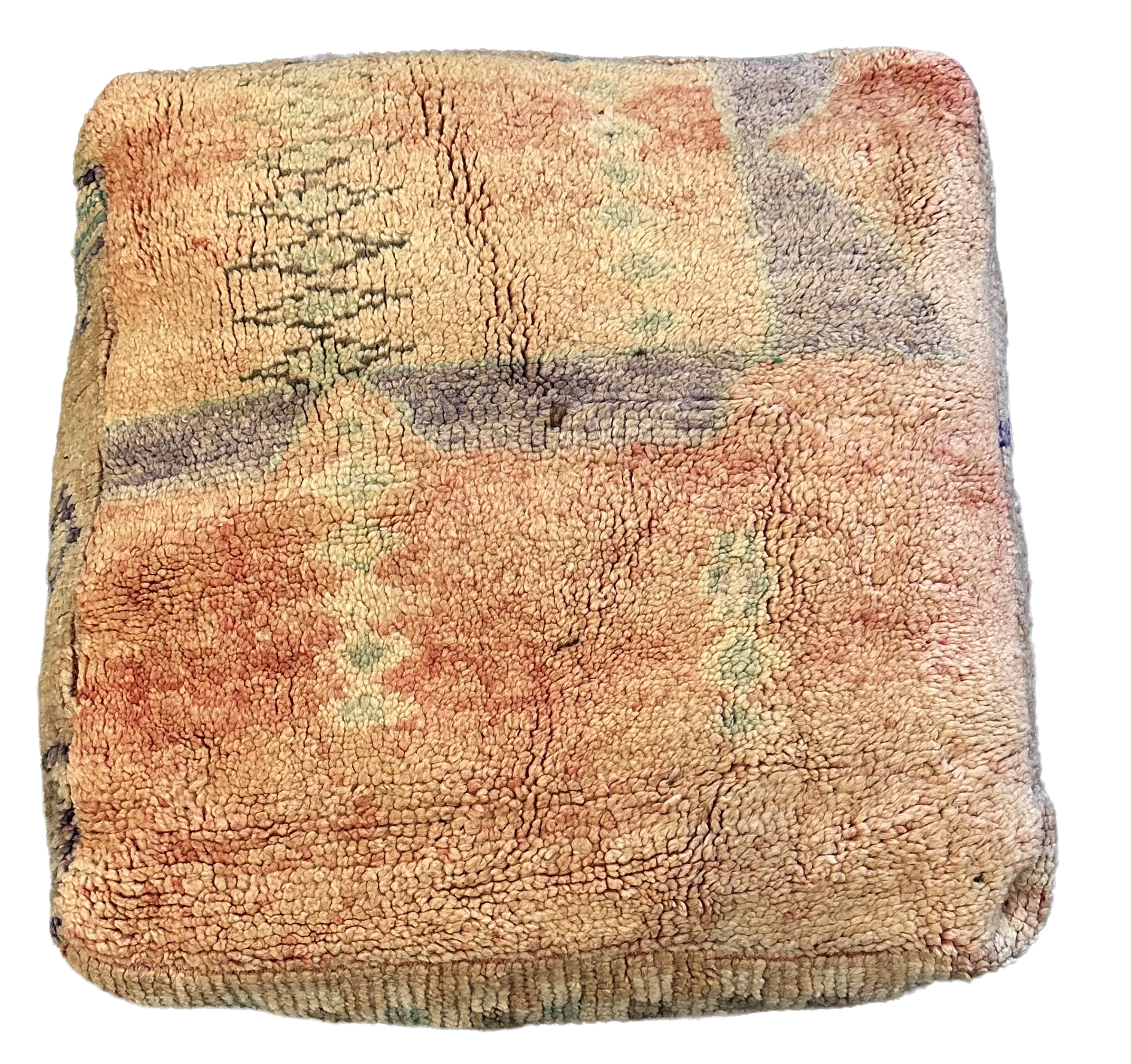Marokkaanse Boujaad / kelim poef - multi-color