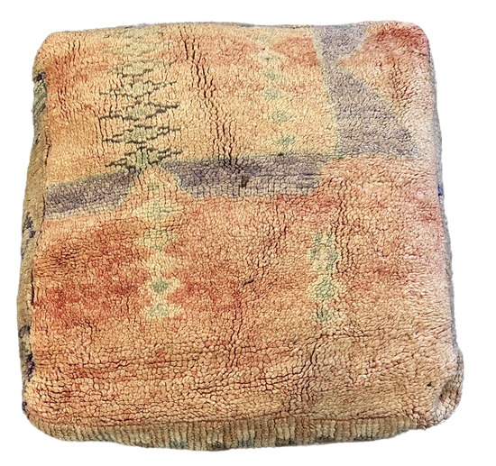Marokkaanse Boujaad / kelim poef - multi-color