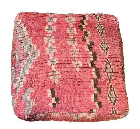 Marokkaanse Boujaad / kelim poef - roze
