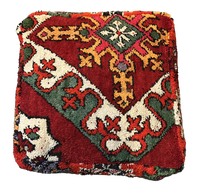 Marokkaanse Boujaad / kelim poef - multicolor rood