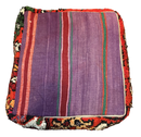 Marokkaanse Boujaad / kelim poef - multicolor rood