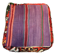Marokkaanse Boujaad / kelim poef - multicolor rood
