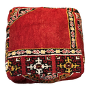 Marokkaanse Boujaad / kelim poef - multicolor rood