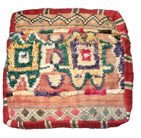 Marokkaanse Berber / kelim poef - multicolor - mix patronen