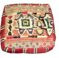 Marokkaanse Berber / kelim poef - multicolor + mix patronen