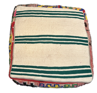 Marokkaanse Boujaad / kelim poef - multicolor + mixpatronen