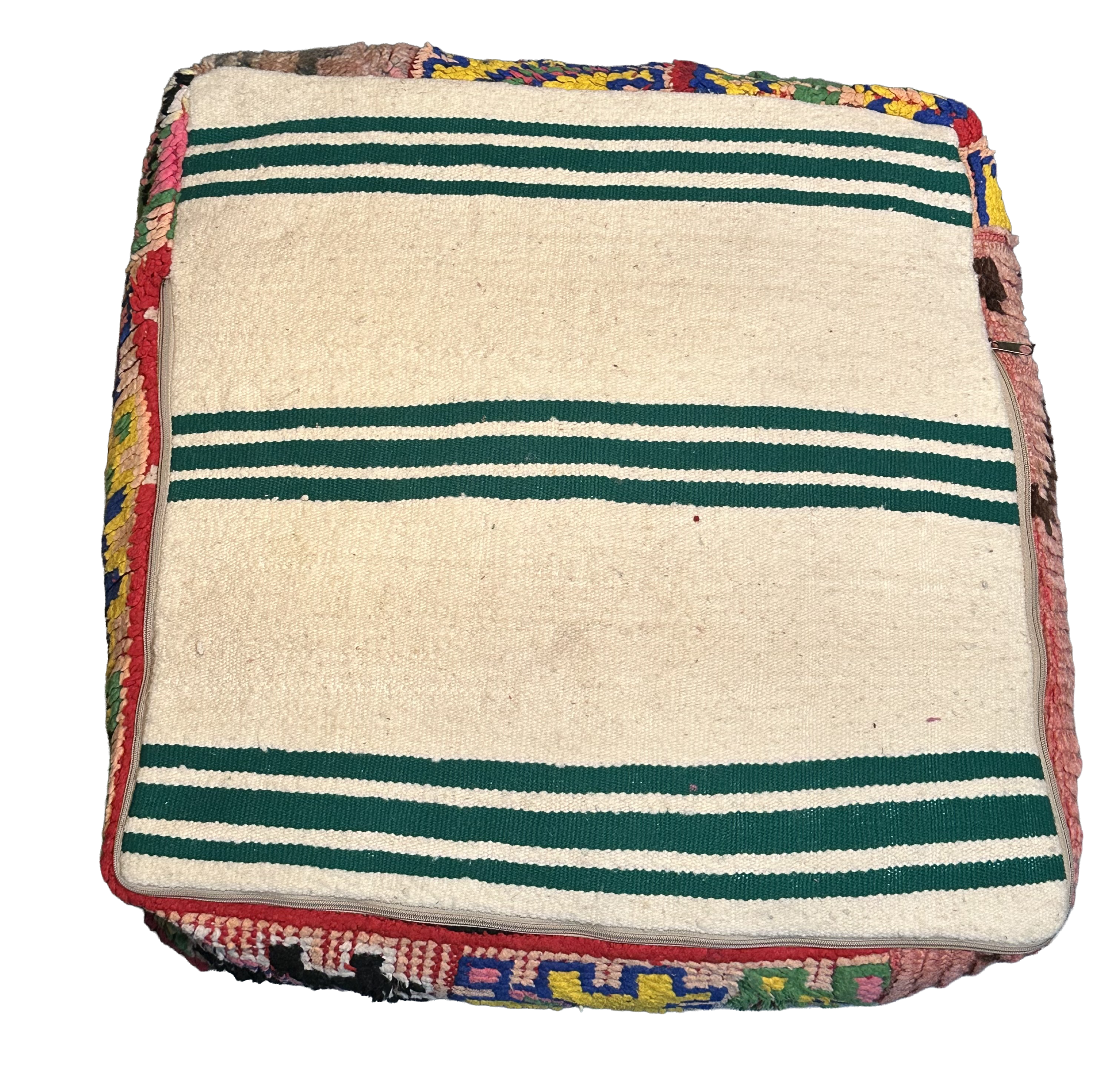 Marokkaanse Boujaad / kelim poef - multicolor + mixpatronen