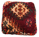 Marokkaanse Boujaad / kelim poef - rood + roze mix