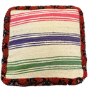 Marokkaanse Boujaad / kelim poef - rood+roze mix