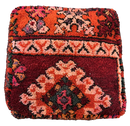 Marokkaanse Boujaad / kelim poef - rood+roze mix