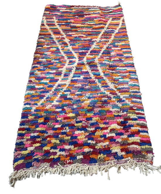 Marokkaans Boujaad vloerkleed - multicolor - 240 x 126 cm