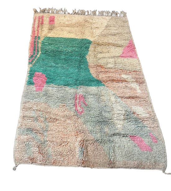 Marokkaans Boujaad vloerkleed - pastel multicolor - 187 x 130 cm