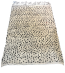 Marokkaans Boujaad vloerkleed - wit + zwart - 163 x 122 cm