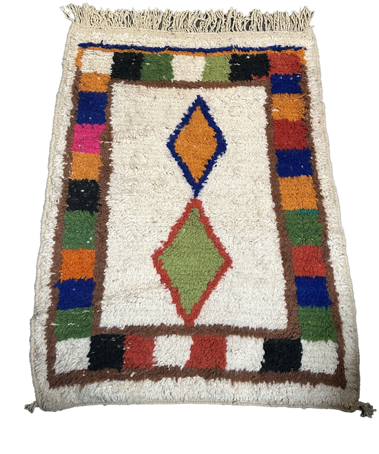 Marokkaans Boujaad vloerkleed - multicolor - 133 x 97 cm