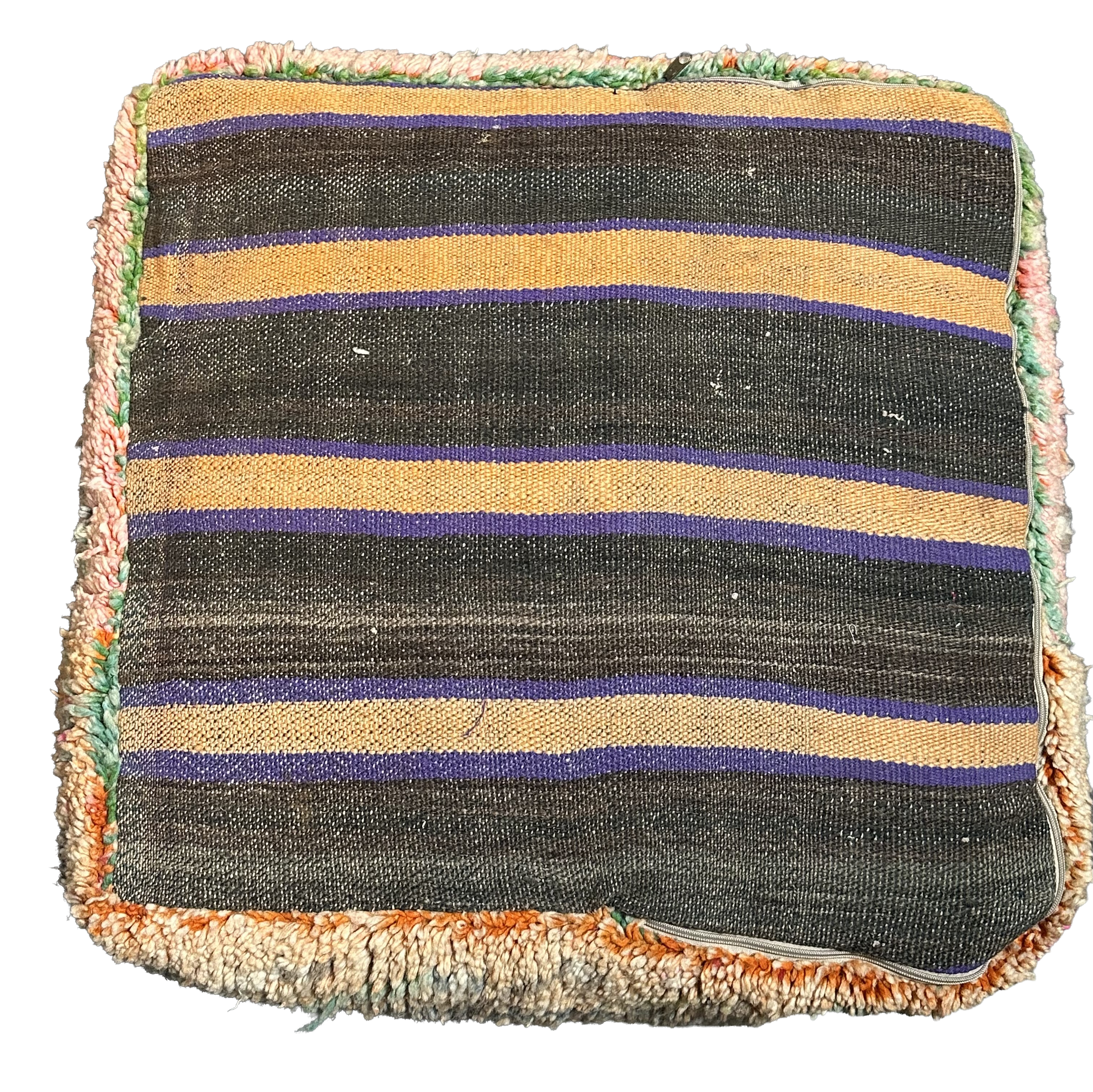 Marokkaanse Boujaad / kelim poef - multicolor + ster