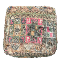 Marokkaanse Boujaad / kelim poef - multicolor + ster