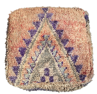 Marokkaanse Boujaad / kelim poef - multicolor