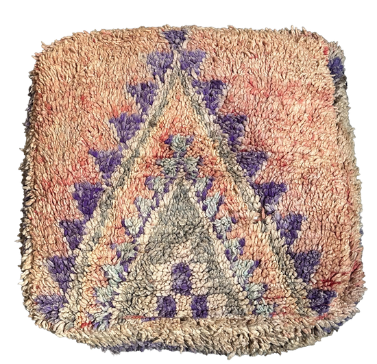 Marokkaanse Boujaad / kelim poef - multicolor