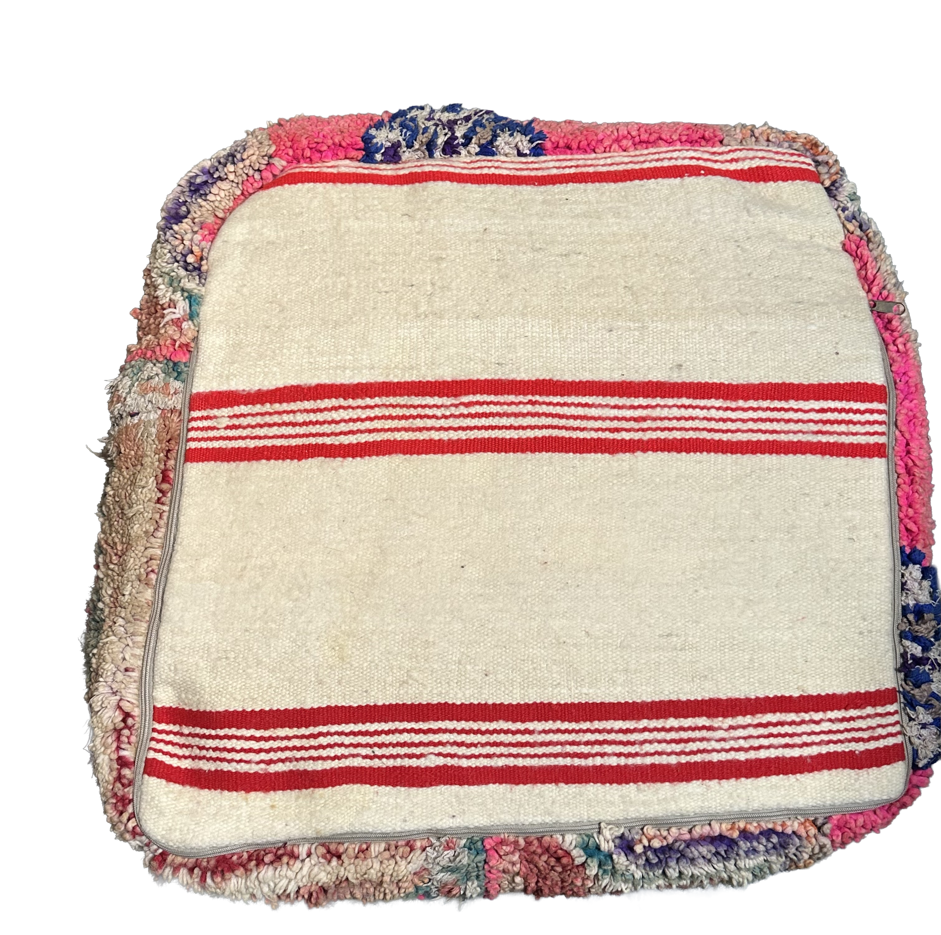 Marokkaanse Boujaad / kelim poef - multicolor