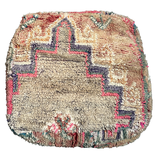 Marokkaanse Boujaad / kelim poef - multicolor