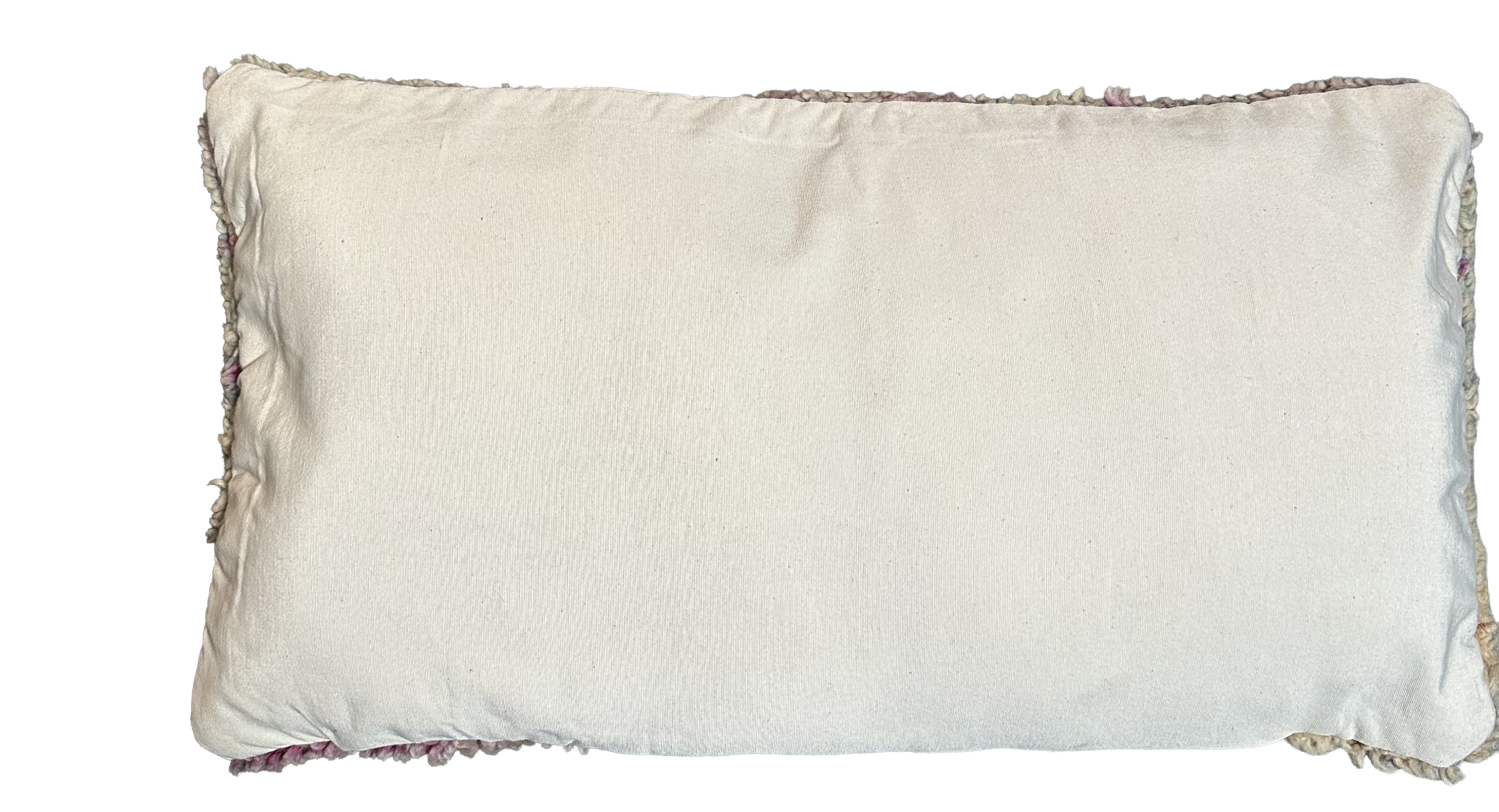 Marokkaans kussen - nude + paars - 65 x 35 cm